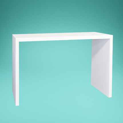 Brückenstehtisch 1100, weiß HxBxT 110x180x70 cm, seidenmatt lackiert