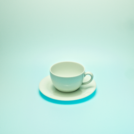 Cappuccino-/Kaffeeschalentasse mit Untertasse 0,25 l System Plus