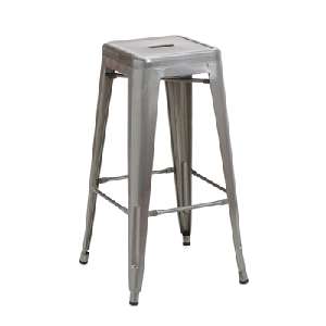 Barhocker Tolix "Vintage" aus gebürstetem Stahl