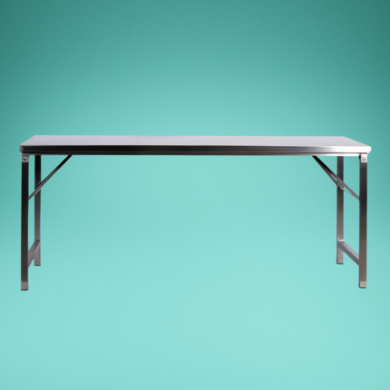 Arbeitstisch, Edelstahl, Beine klappbar für die Küche, LxBxH 200x70x84 cm