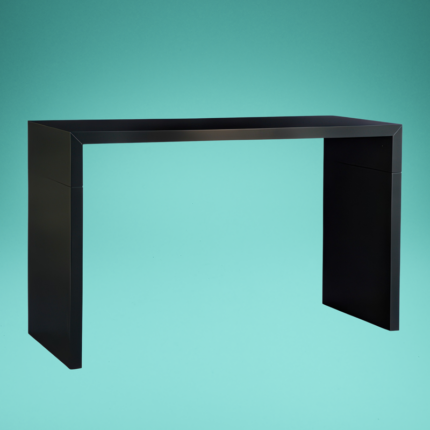 Brückenstehtisch 1100, schwarz HxBxT 110x180x70 cm, seidenmatt lackiert