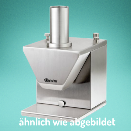 Wurstschneider (Currywurstschneider, elektrisch, mit doppeltem Sichelmesser) Einfüllöffnung 5 cm, 230 V