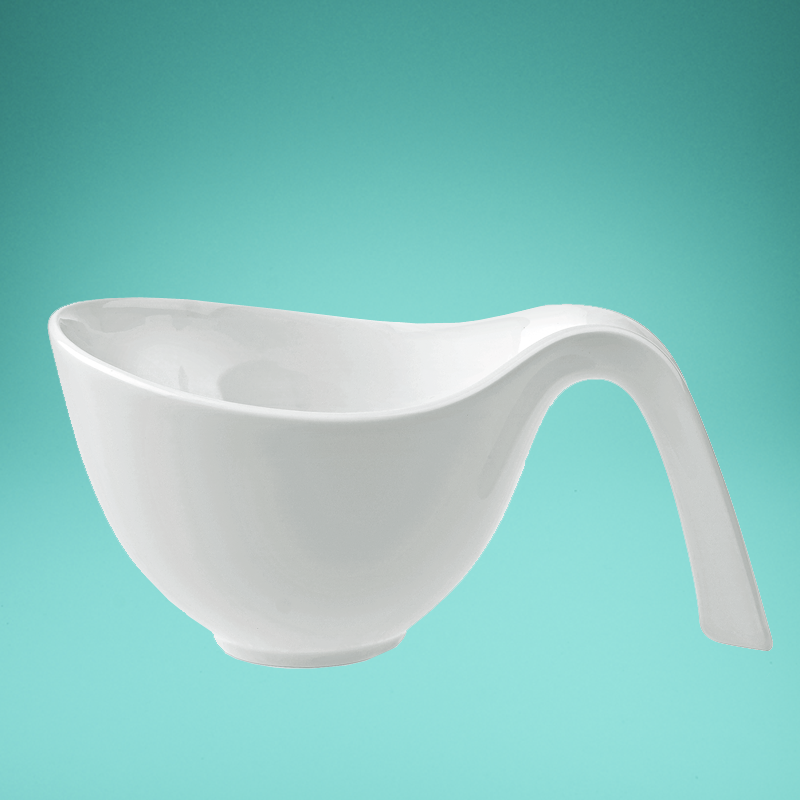 V&B Bowl/Cup mit Henkel/Griff, Fine China, 0,45 l, H: 8 cm, Ø 13 cm