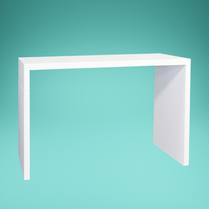 Brückenstehtisch 1100, weiß HxBxT 110x120x70 cm, seidenmatt lackiert