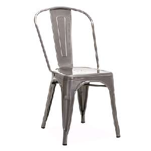 Stuhl Tolix "Vintage" aus gebürstetem Stahl