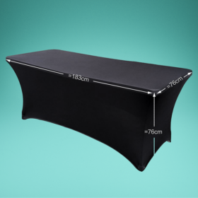 Zusätzliches Bild fürStretchhusse für Banketttisch mit Maß 182x76 cm, schwarz