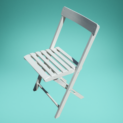 Holzklappstuhl Buche, weiß HxBxT 77x46x50 cm, Sitzhöhe 44 cm