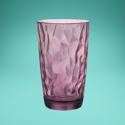 Longdrinkglas / Wasserglas / Wasserbecher, 0,45 l, "Diamond Rock" Farbe: Purple