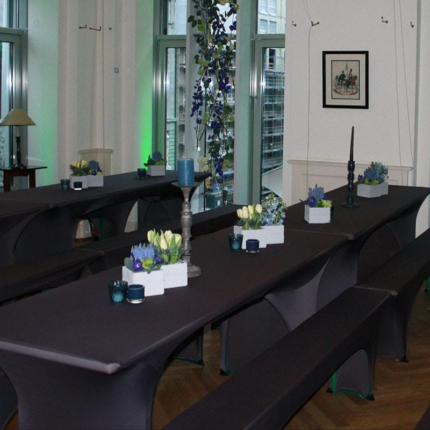 Kombi Bierzeltgarnitur 70 cm inkl. passender Stretchhussen, anthrazit/grau