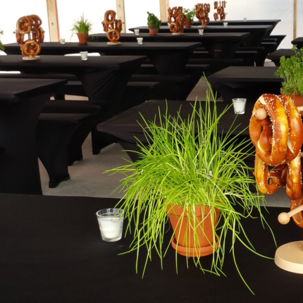 Kombi Bierzeltgarnitur 70 cm inkl. passender Stretchhussen, schwarz